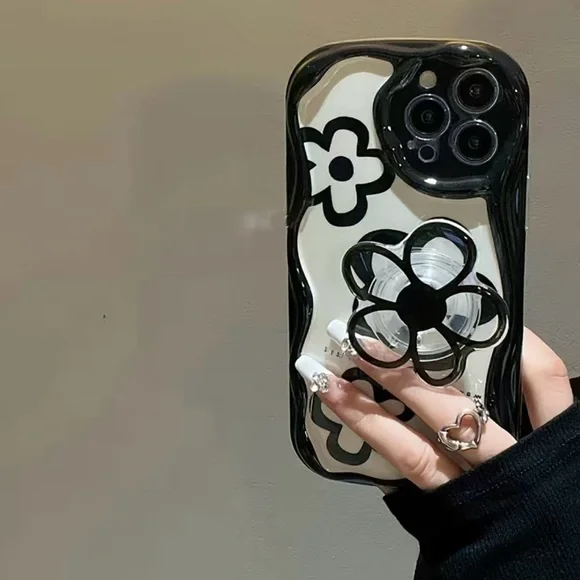 🌻 Flower Designed Phone Case w Floral Pop Socket for iPhone 14 Pro Max - Picture 3 of 8